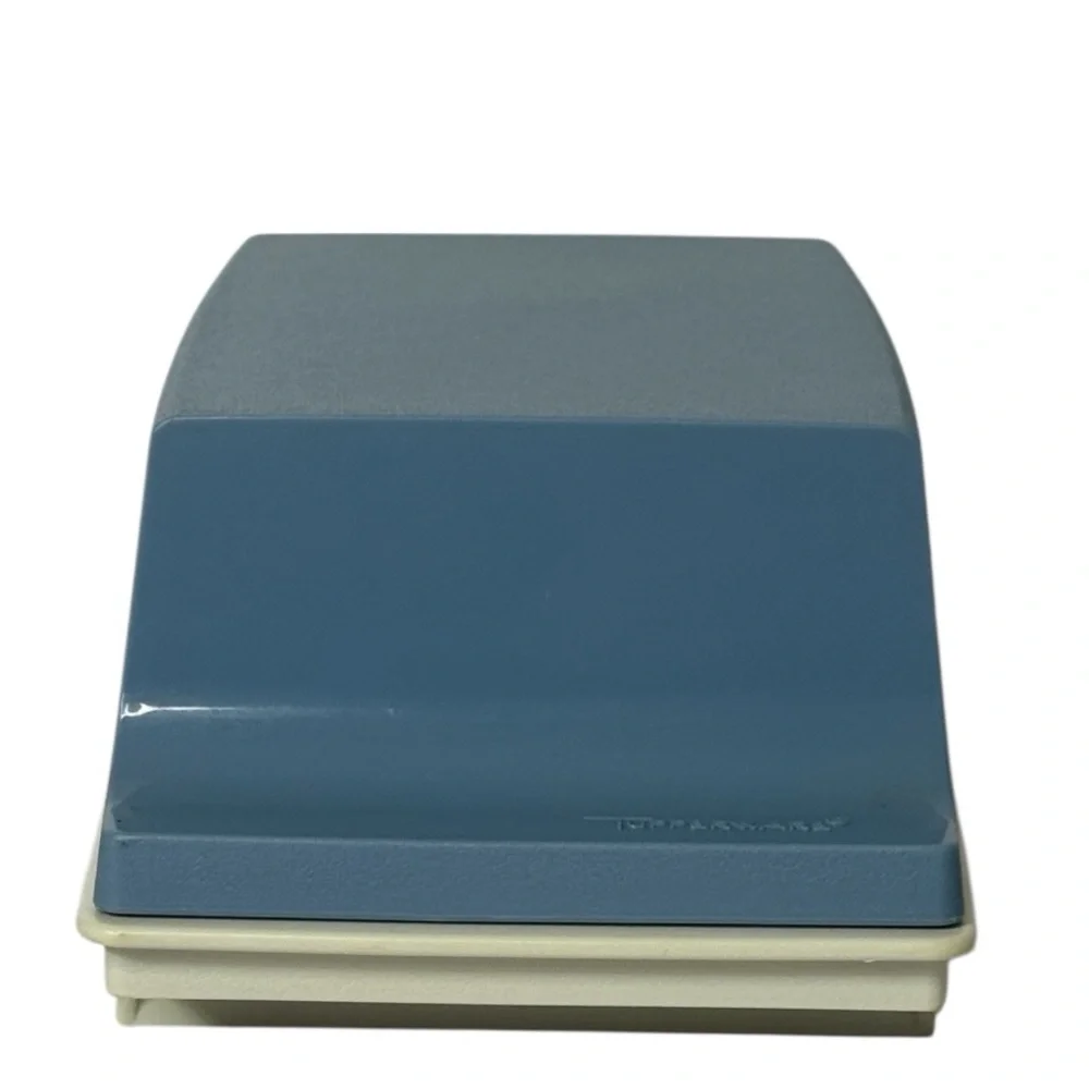 Vtg Tupperware Blue Double 2 Stick Butter Keeper‎ Dish With Lid 1512-1 & 1511-2